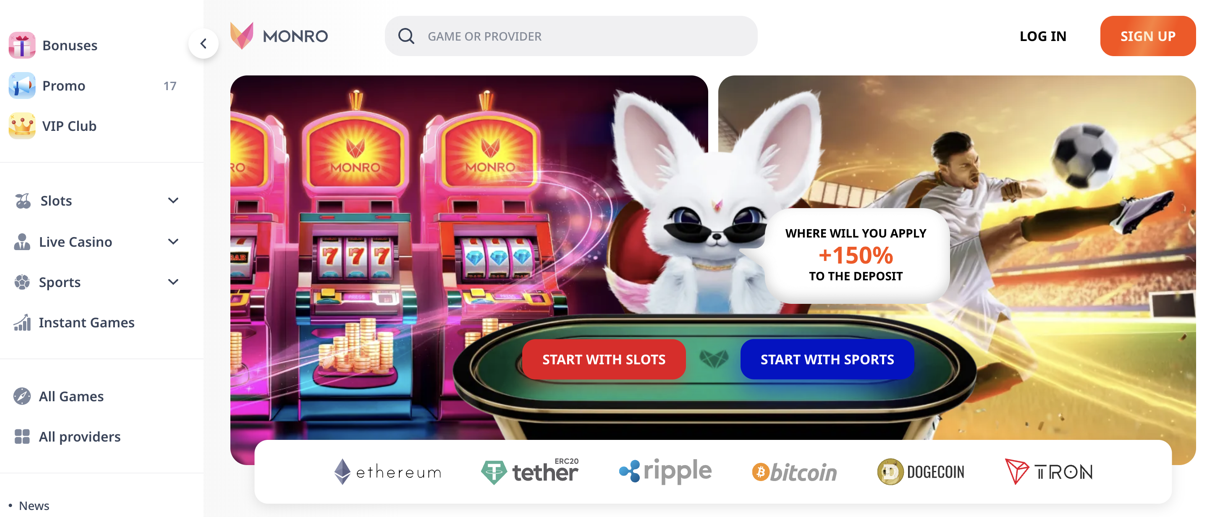 Monro Main Page Casino