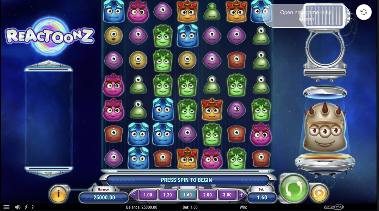 Reactoonz Slot