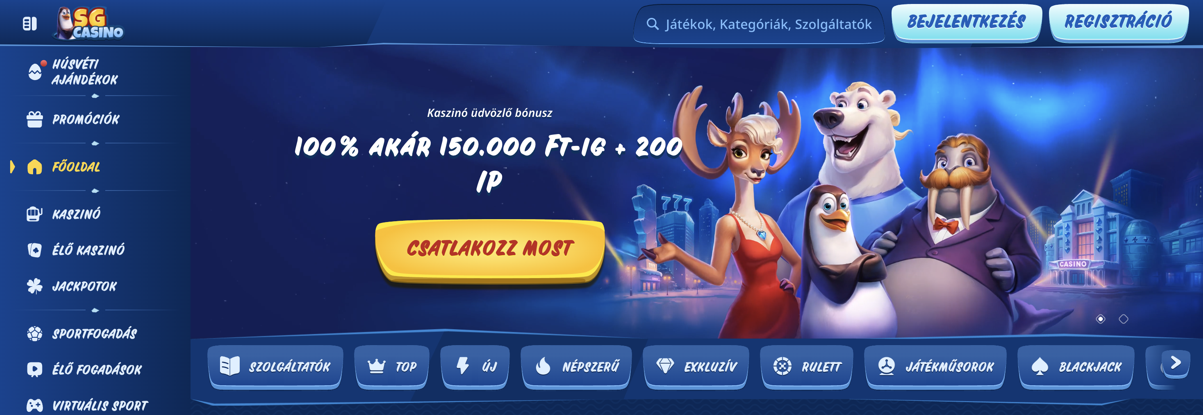 SG Casino Main Page
