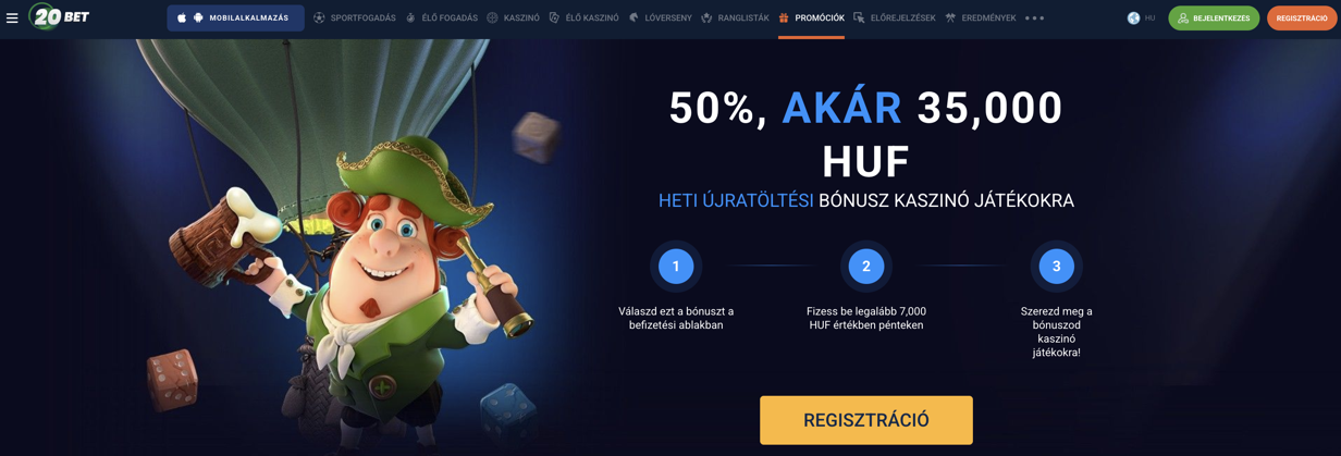 20bet Cashback