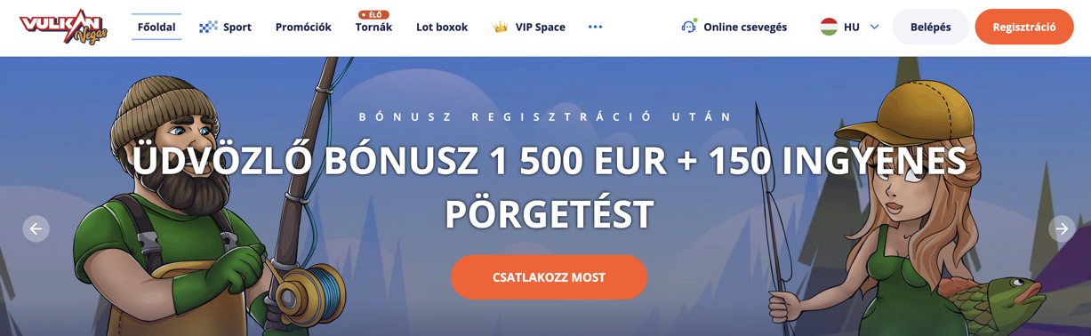 ingyenes pörgetés vulkan casino