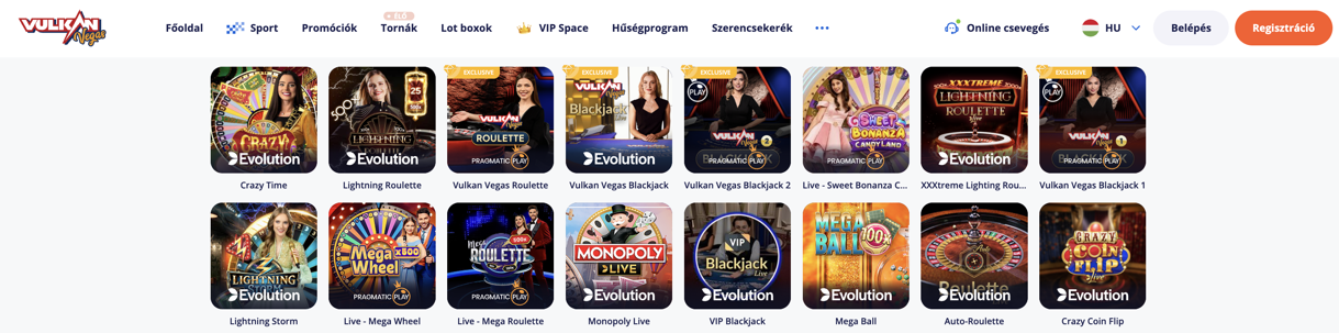 Vulkan Vegas Live Casino