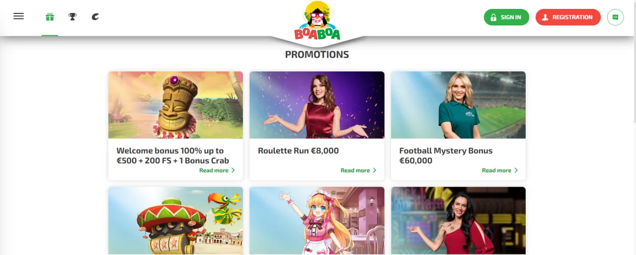 BoaBoa Casino Bonuses