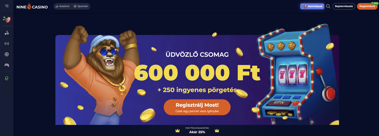 Nine Casino Bonuses