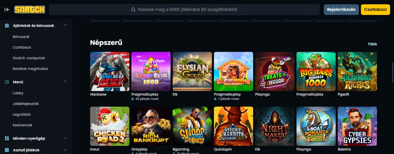 Snatch Casino Games