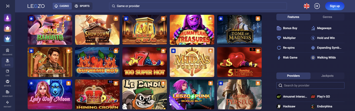 Legzo Casino Slots